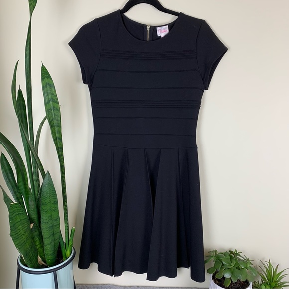 Parker ‘Tara’ Stretch Fit and Flare Black Dress - Picture 6 of 15